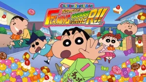 CRAYON SHINCHAN The Storm Called FLAMING KASUKABE RUNNER!! Switch NSP poster