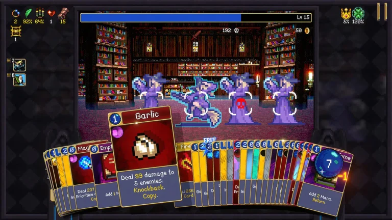 Vampire Crawlers: The Turbo Wildcard from Vampire Survivors Switch NSP screenshot